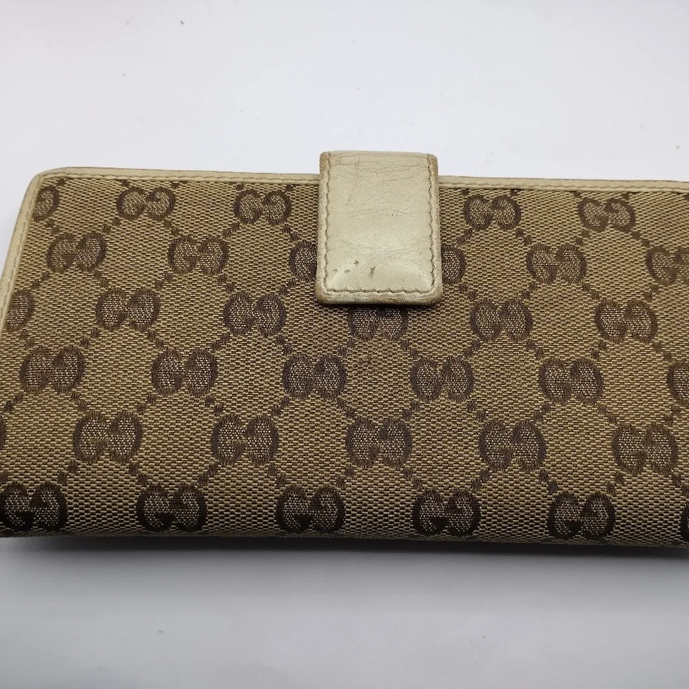 GUCCI GG canvas bifold long wallet Purse Authentic Made in Italy 181593 9416